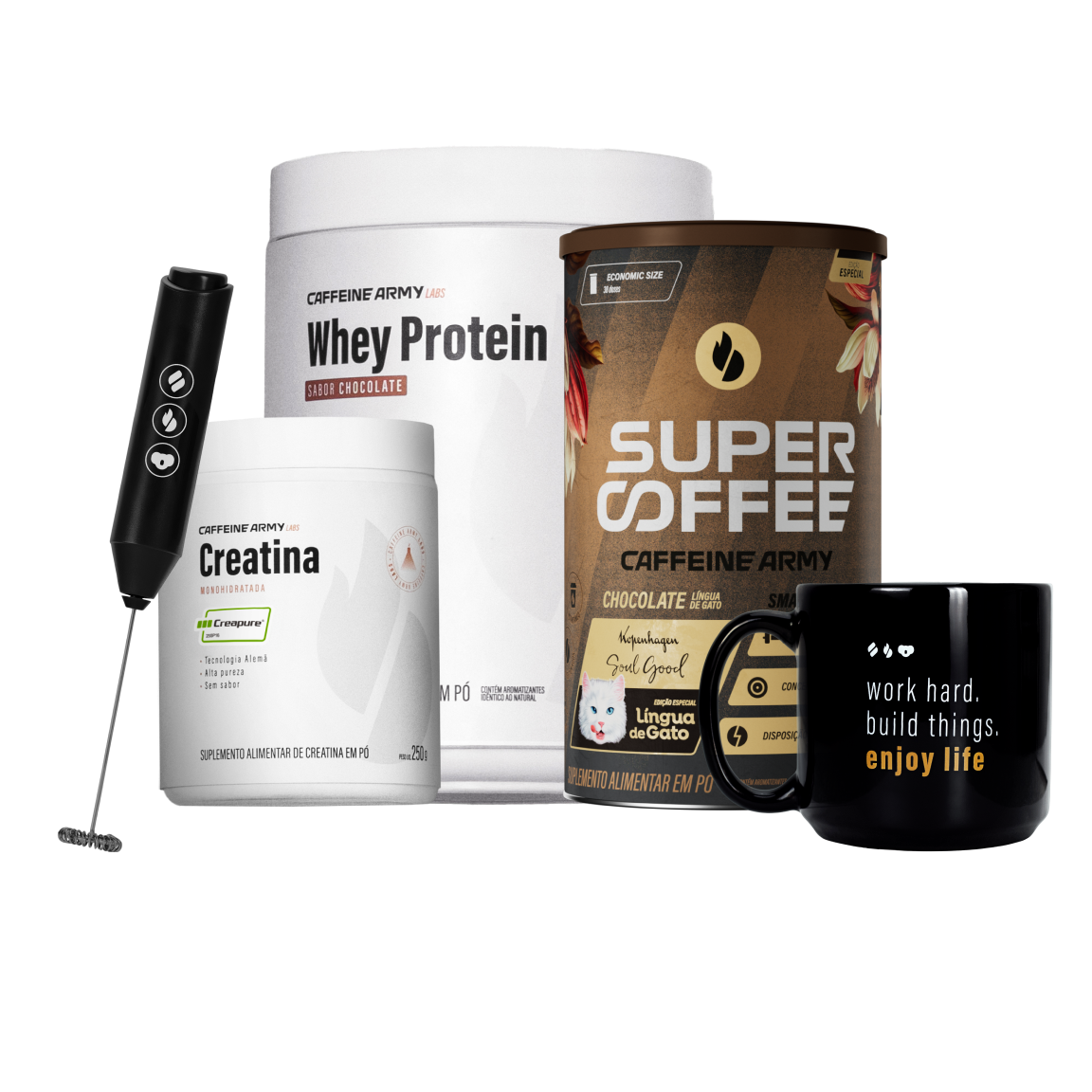 Creatina, Whey Protein e SuperCoffee